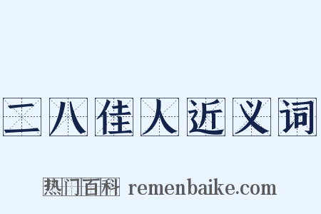 二八佳人近义词是什么意思的图片